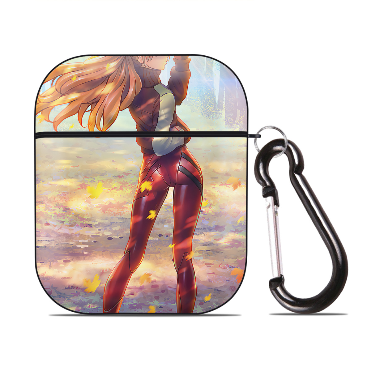 （画像用） EVA 新世紀エヴァンゲリオン AirPods 第2世代保護ケース ハードシェル ブラック 耐衝撃・防指紋・カラビナ付き