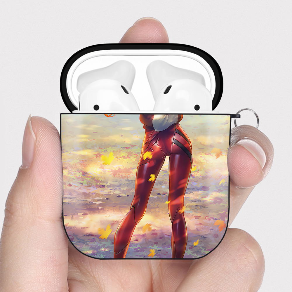 （画像用） EVA 新世紀エヴァンゲリオン AirPods 第2世代保護ケース ハードシェル ブラック 耐衝撃・防指紋・カラビナ付き