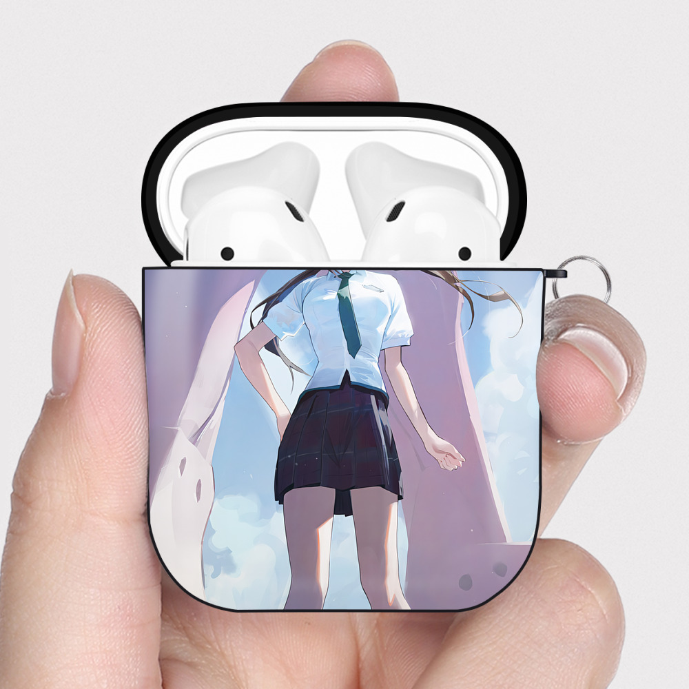 （画像用） EVA 新世紀エヴァンゲリオン AirPods 第2世代保護ケース ハードシェル ブラック 耐衝撃・防指紋・カラビナ付き