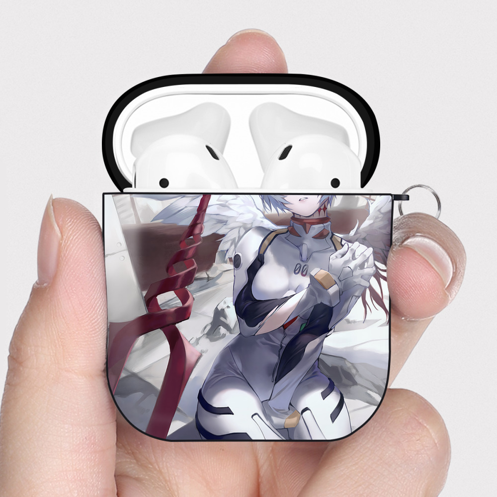 （画像用） EVA 新世紀エヴァンゲリオン AirPods 第2世代保護ケース ハードシェル ブラック 耐衝撃・防指紋・カラビナ付き