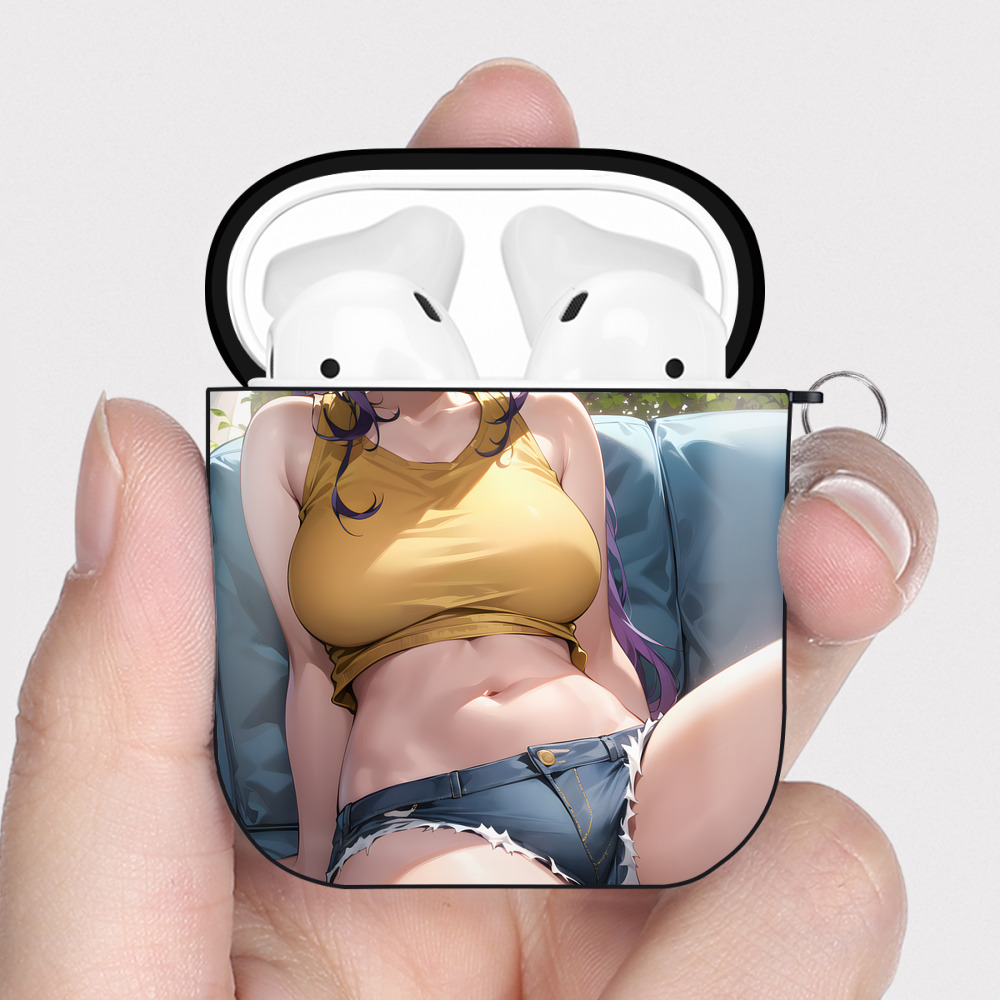 （画像用） EVA 新世紀エヴァンゲリオン AirPods 第2世代保護ケース ハードシェル ブラック 耐衝撃・防指紋・カラビナ付き