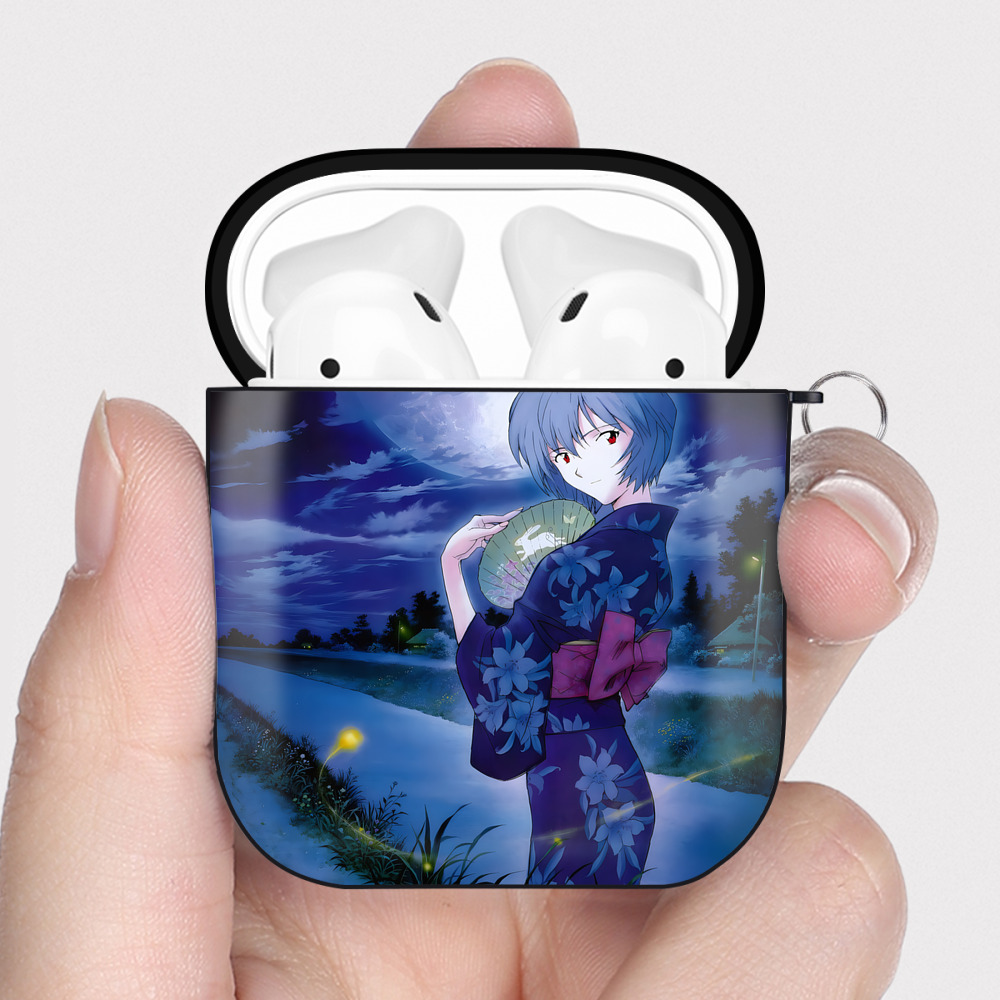 （画像用） EVA 新世紀エヴァンゲリオン AirPods 第2世代保護ケース ハードシェル ブラック 耐衝撃・防指紋・カラビナ付き