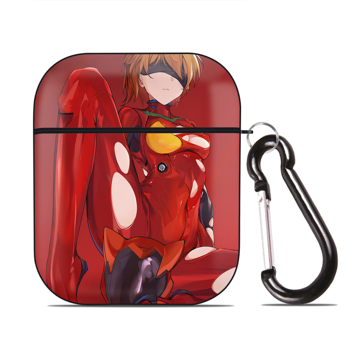 （画像用） EVA 新世紀エヴァンゲリオン AirPods 第2世代保護ケース ハードシェル ブラック 耐衝撃・防指紋・カラビナ付き