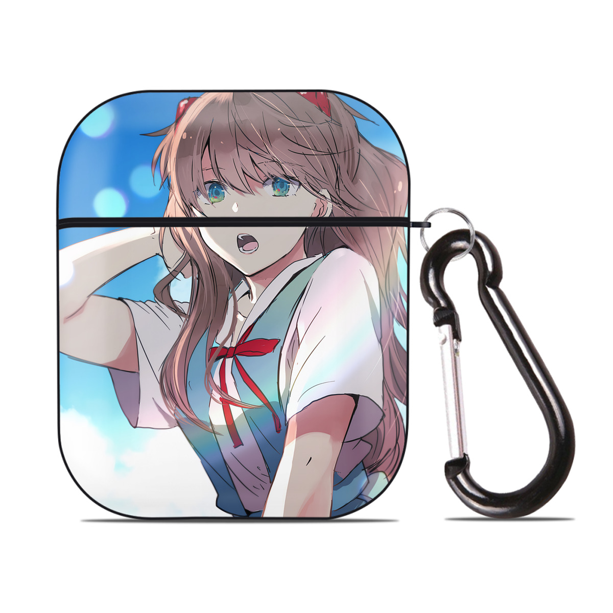 （画像用） EVA 新世紀エヴァンゲリオン AirPods 第2世代保護ケース ハードシェル ブラック 耐衝撃・防指紋・カラビナ付き