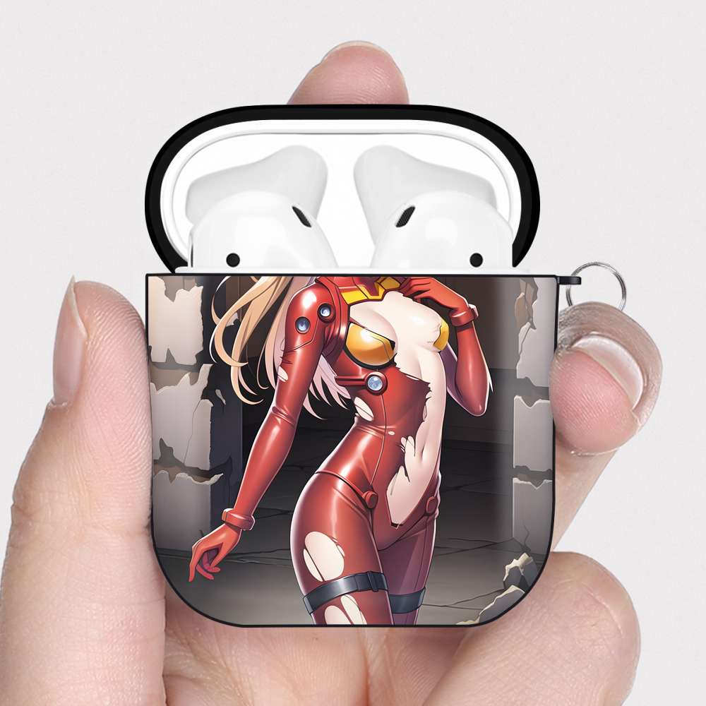 （画像用） EVA 新世紀エヴァンゲリオン AirPods 第2世代保護ケース ハードシェル ブラック 耐衝撃・防指紋・カラビナ付き