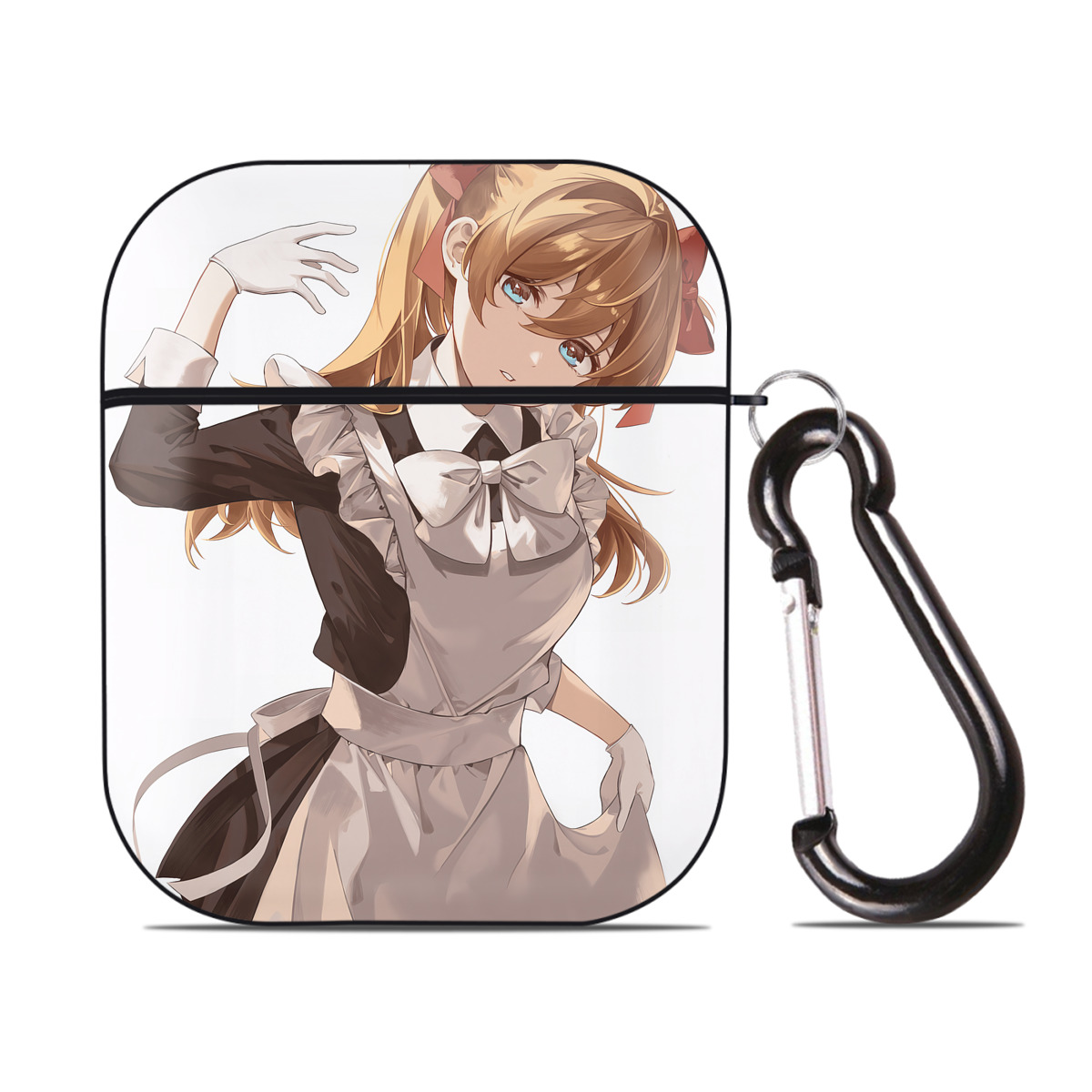 （画像用） EVA 新世紀エヴァンゲリオン AirPods 第2世代保護ケース ハードシェル ブラック 耐衝撃・防指紋・カラビナ付き