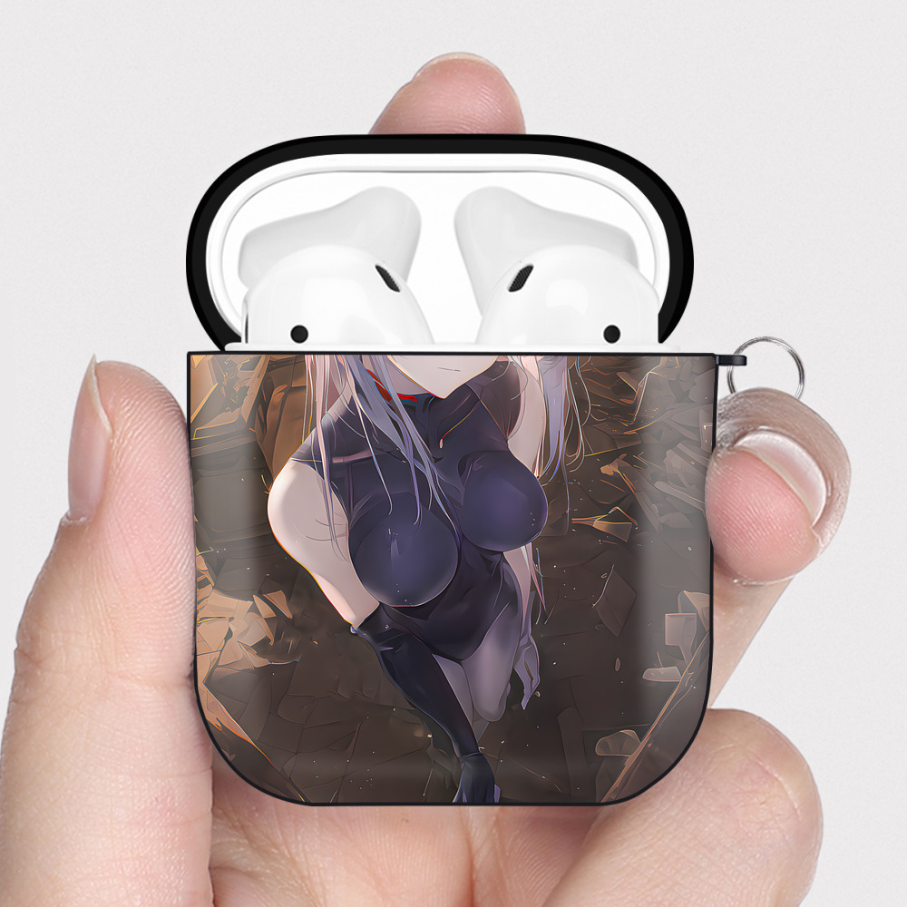 （画像用） EVA 新世紀エヴァンゲリオン AirPods 第2世代保護ケース ハードシェル ブラック 耐衝撃・防指紋・カラビナ付き