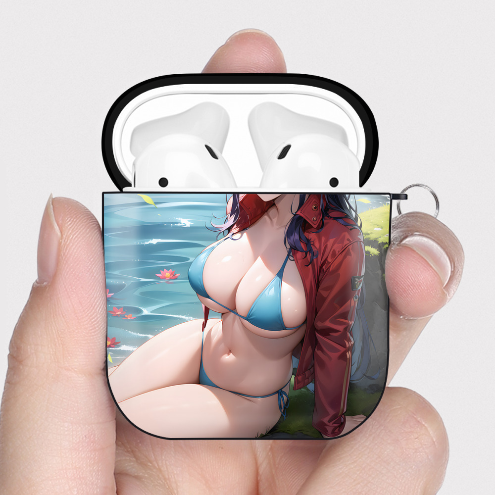 （画像用） EVA 新世紀エヴァンゲリオン AirPods 第2世代保護ケース ハードシェル ブラック 耐衝撃・防指紋・カラビナ付き