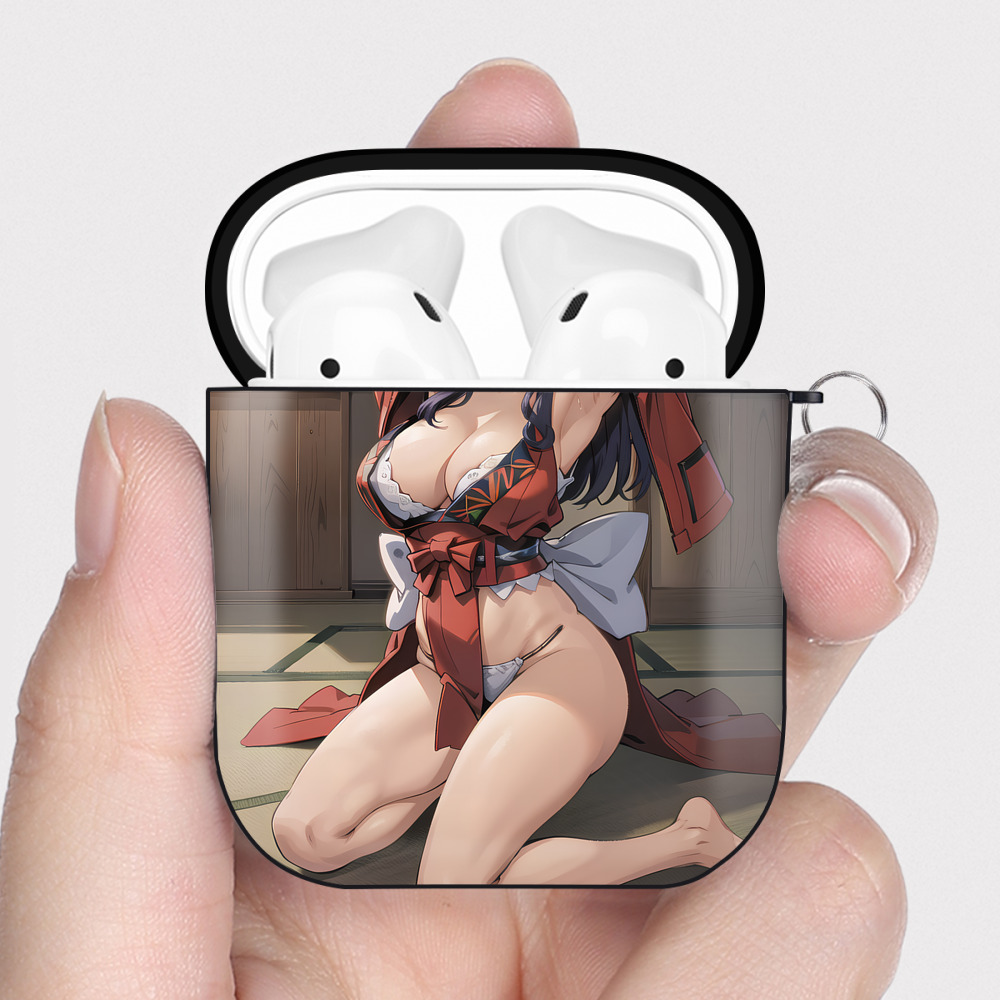 （画像用） EVA 新世紀エヴァンゲリオン AirPods 第2世代保護ケース ハードシェル ブラック 耐衝撃・防指紋・カラビナ付き