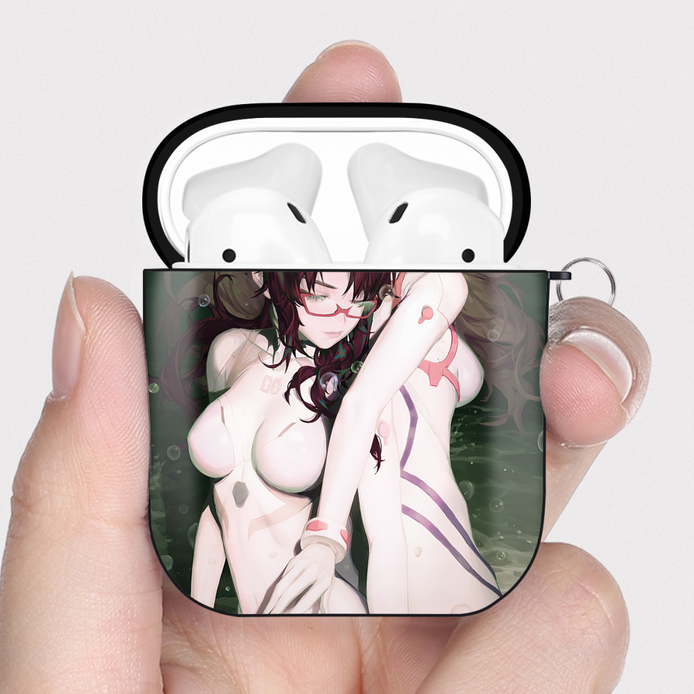 （画像用） EVA 新世紀エヴァンゲリオン AirPods 第2世代保護ケース ハードシェル ブラック 耐衝撃・防指紋・カラビナ付き