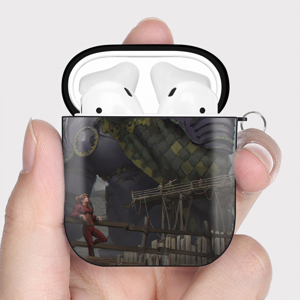 （画像用） EVA 新世紀エヴァンゲリオン AirPods 第2世代保護ケース ハードシェル ブラック 耐衝撃・防指紋・カラビナ付き