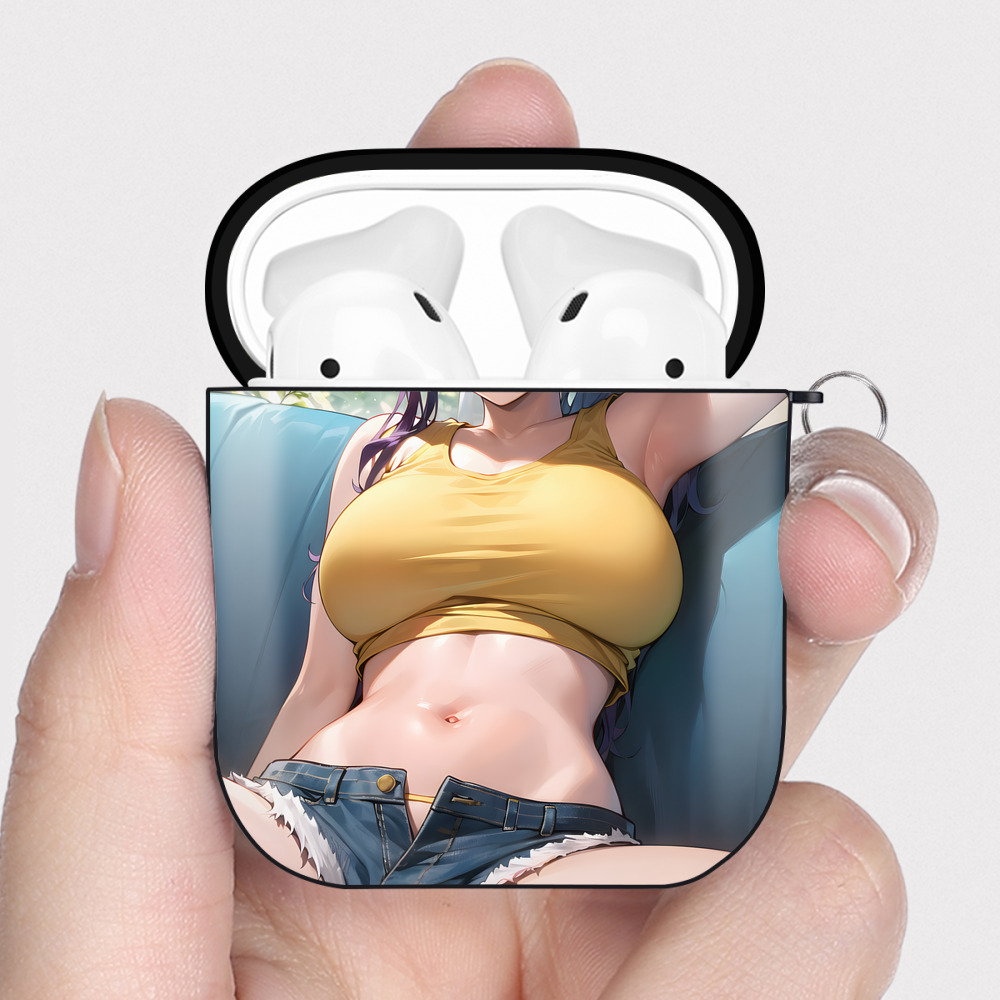（画像用） EVA 新世紀エヴァンゲリオン AirPods 第2世代保護ケース ハードシェル ブラック 耐衝撃・防指紋・カラビナ付き