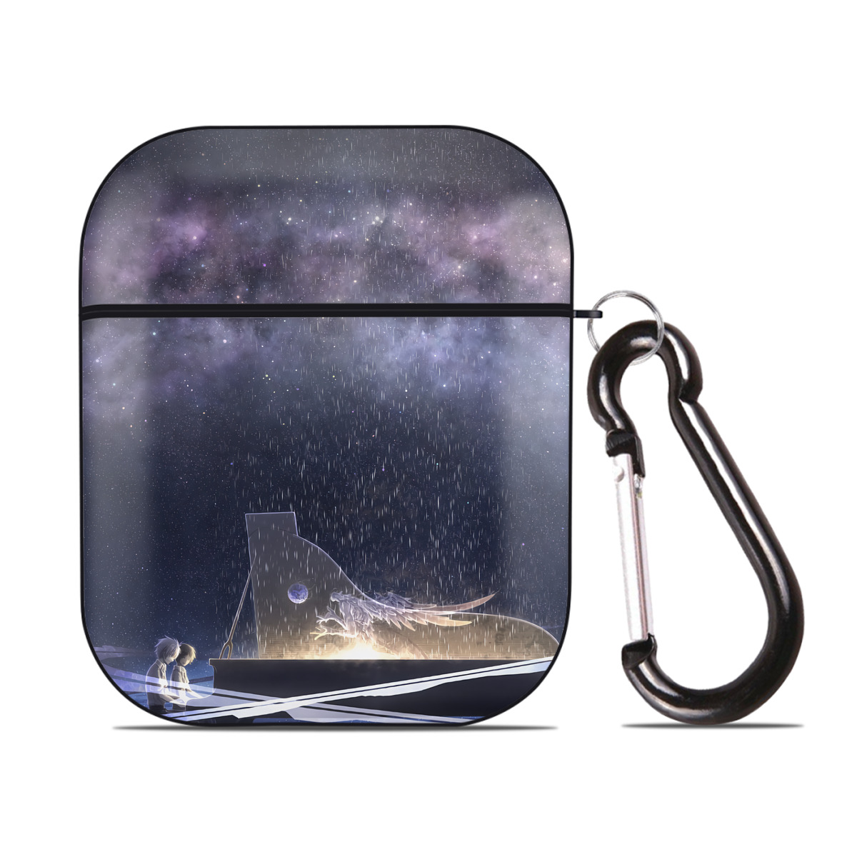 （画像用） EVA 新世紀エヴァンゲリオン AirPods 第2世代保護ケース ハードシェル ブラック 耐衝撃・防指紋・カラビナ付き