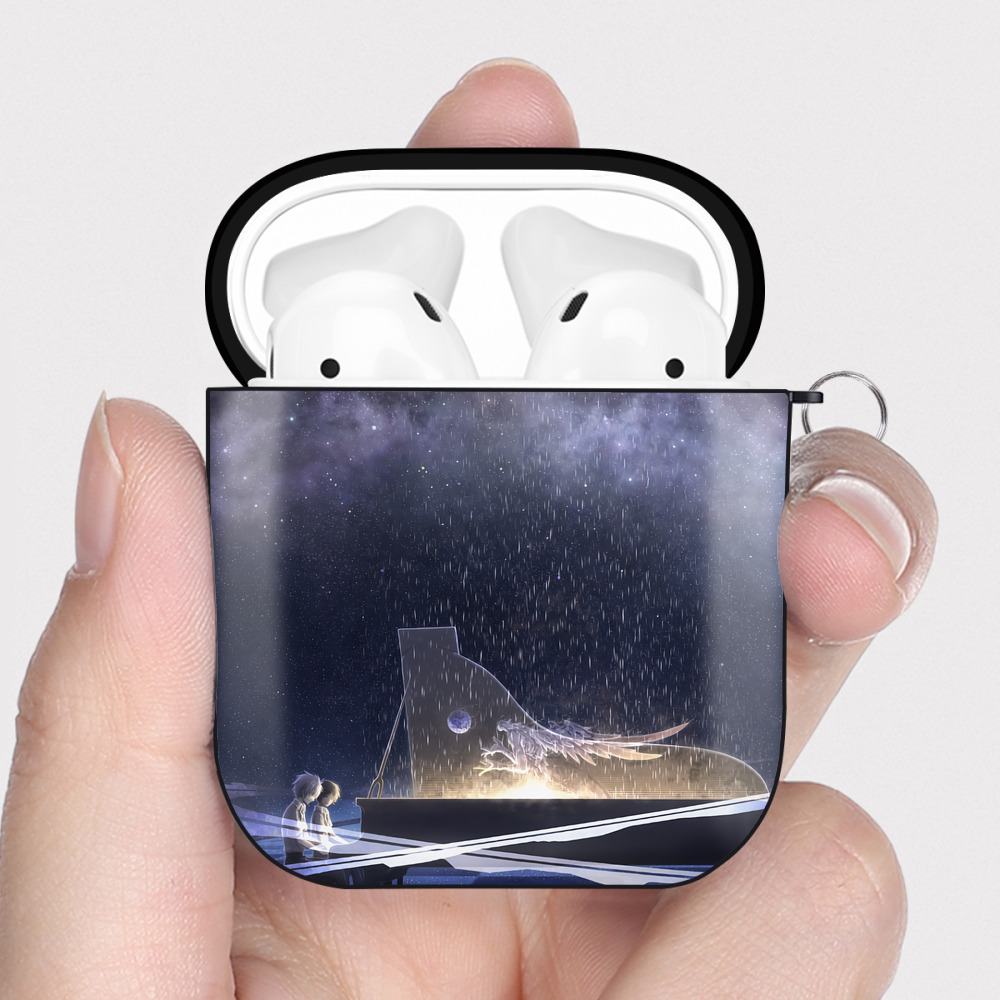 （画像用） EVA 新世紀エヴァンゲリオン AirPods 第2世代保護ケース ハードシェル ブラック 耐衝撃・防指紋・カラビナ付き