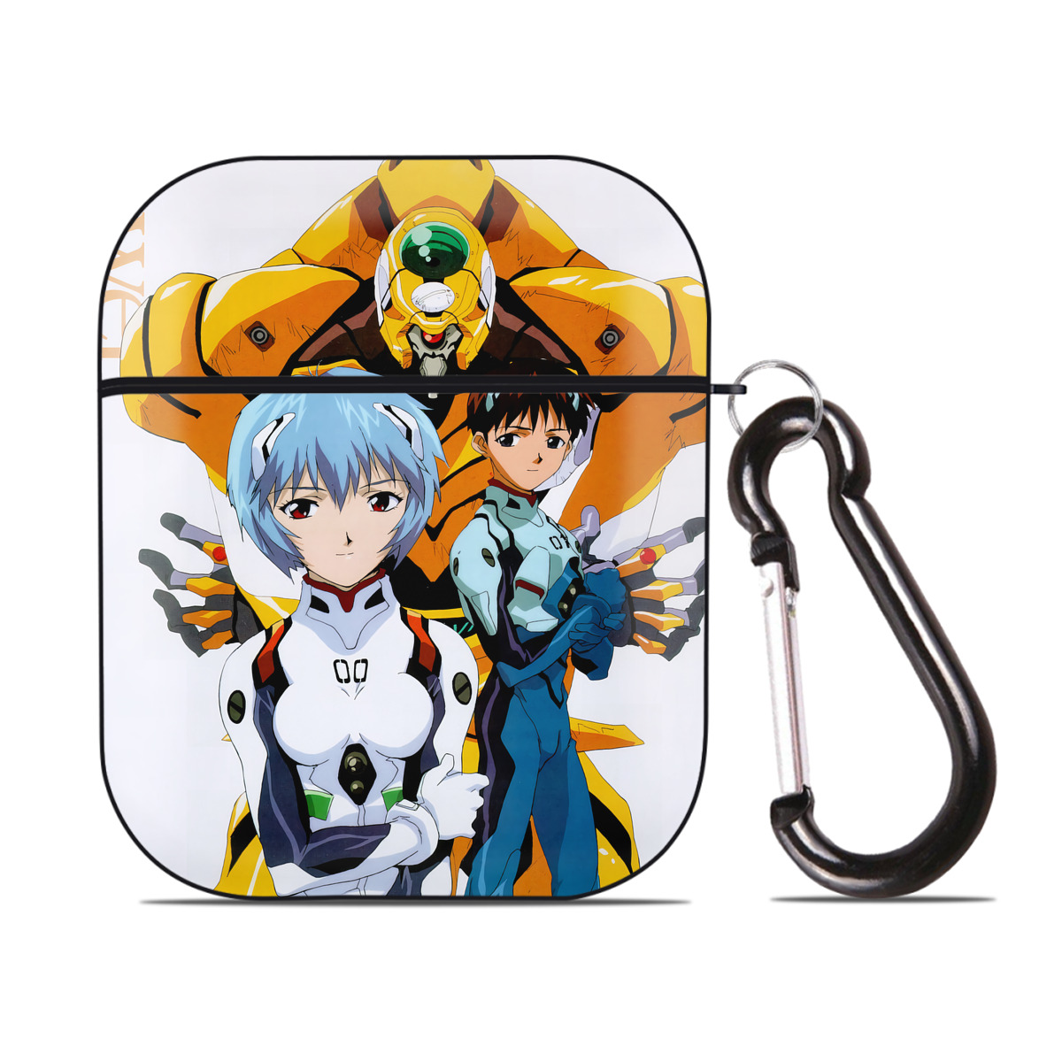 （画像用） EVA 新世紀エヴァンゲリオン AirPods 第2世代保護ケース ハードシェル ブラック 耐衝撃・防指紋・カラビナ付き