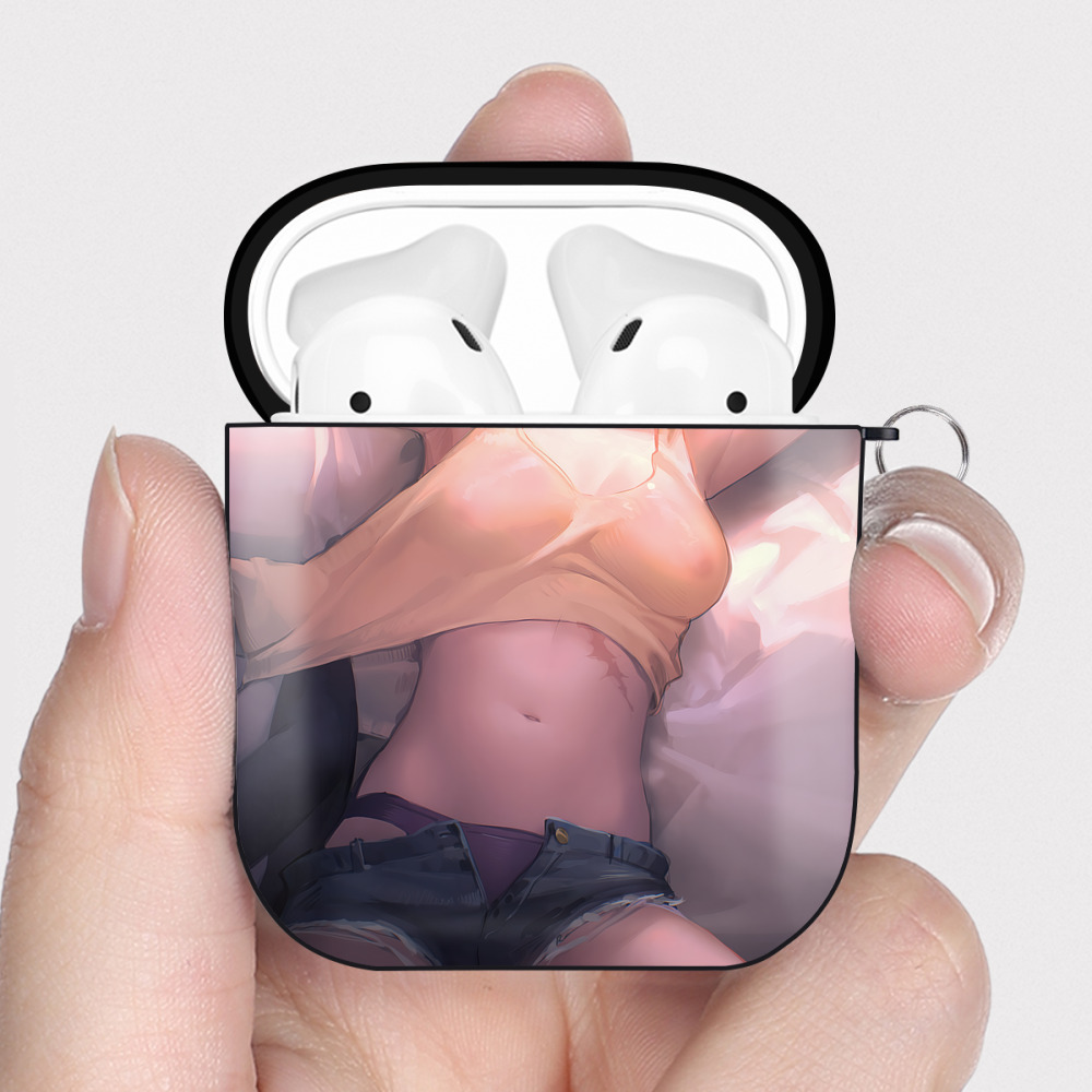 （画像用） EVA 新世紀エヴァンゲリオン AirPods 第2世代保護ケース ハードシェル ブラック 耐衝撃・防指紋・カラビナ付き