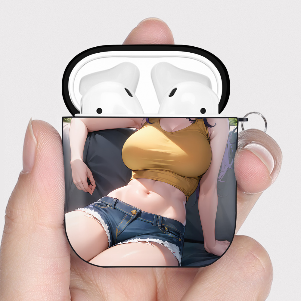 （画像用） EVA 新世紀エヴァンゲリオン AirPods 第2世代保護ケース ハードシェル ブラック 耐衝撃・防指紋・カラビナ付き