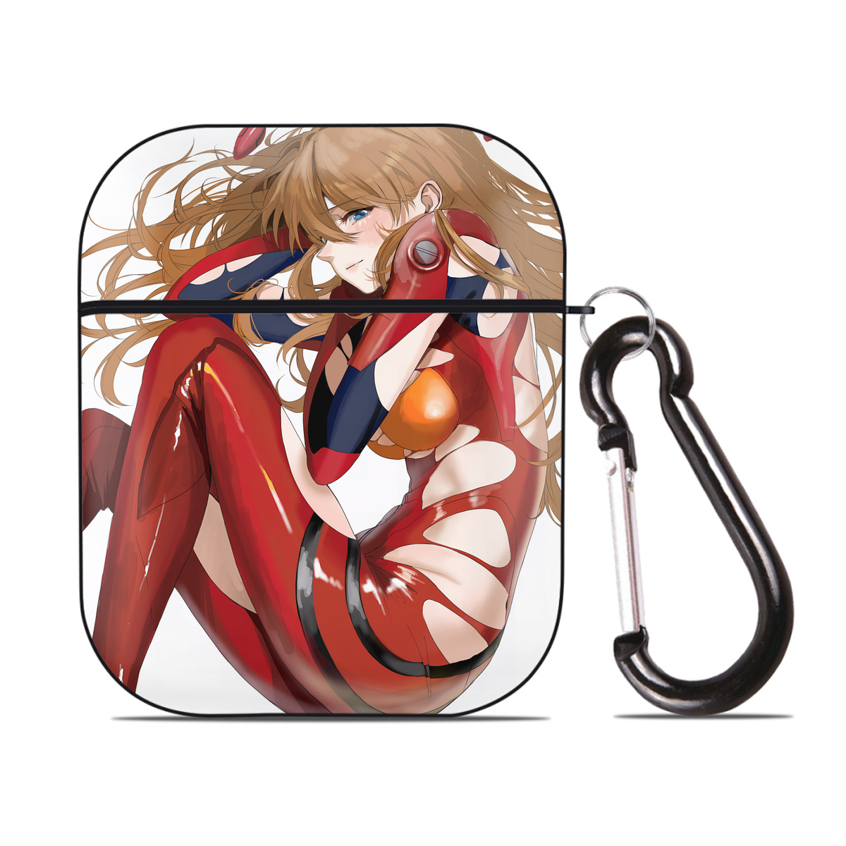 （画像用） EVA 新世紀エヴァンゲリオン AirPods 第2世代保護ケース ハードシェル ブラック 耐衝撃・防指紋・カラビナ付き