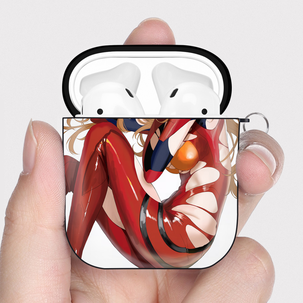 （画像用） EVA 新世紀エヴァンゲリオン AirPods 第2世代保護ケース ハードシェル ブラック 耐衝撃・防指紋・カラビナ付き