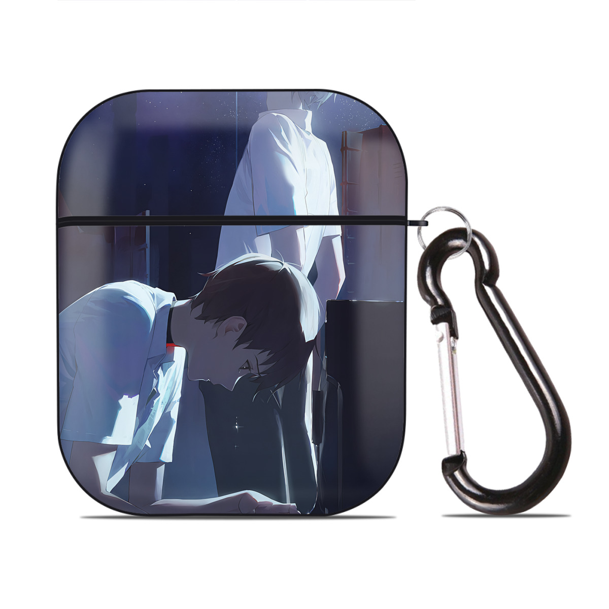 （画像用） EVA 新世紀エヴァンゲリオン AirPods 第2世代保護ケース ハードシェル ブラック 耐衝撃・防指紋・カラビナ付き