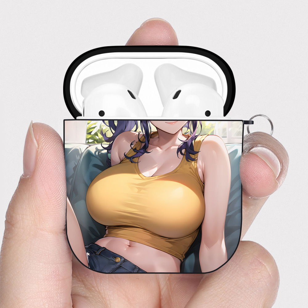 （画像用） EVA 新世紀エヴァンゲリオン AirPods 第2世代保護ケース ハードシェル ブラック 耐衝撃・防指紋・カラビナ付き