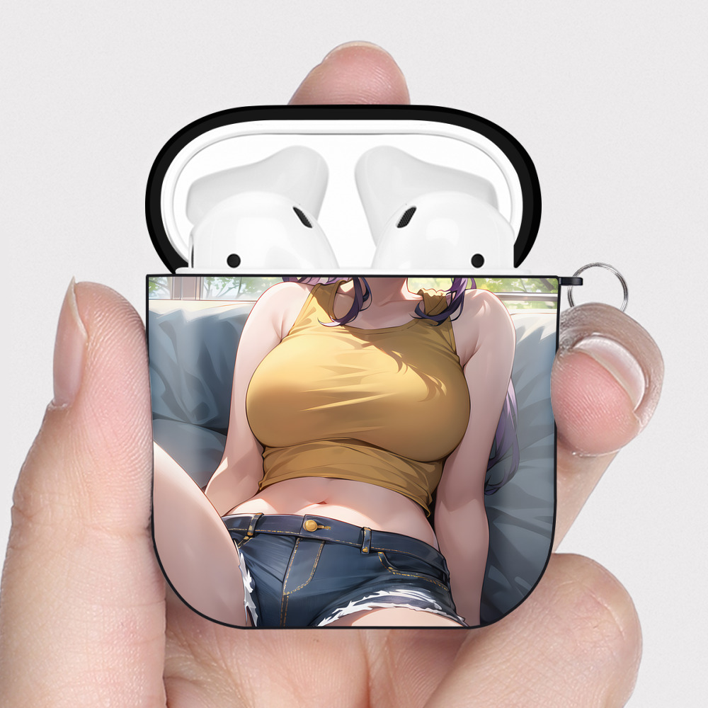 （画像用） EVA 新世紀エヴァンゲリオン AirPods 第2世代保護ケース ハードシェル ブラック 耐衝撃・防指紋・カラビナ付き