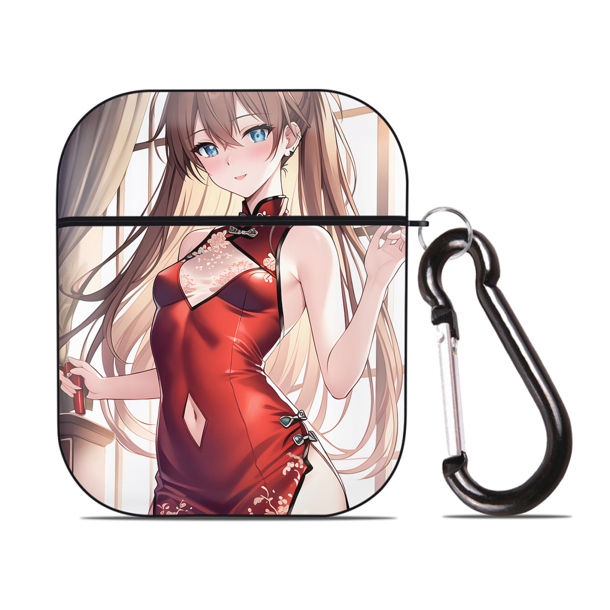（画像用） EVA 新世紀エヴァンゲリオン AirPods 第2世代保護ケース ハードシェル ブラック 耐衝撃・防指紋・カラビナ付き