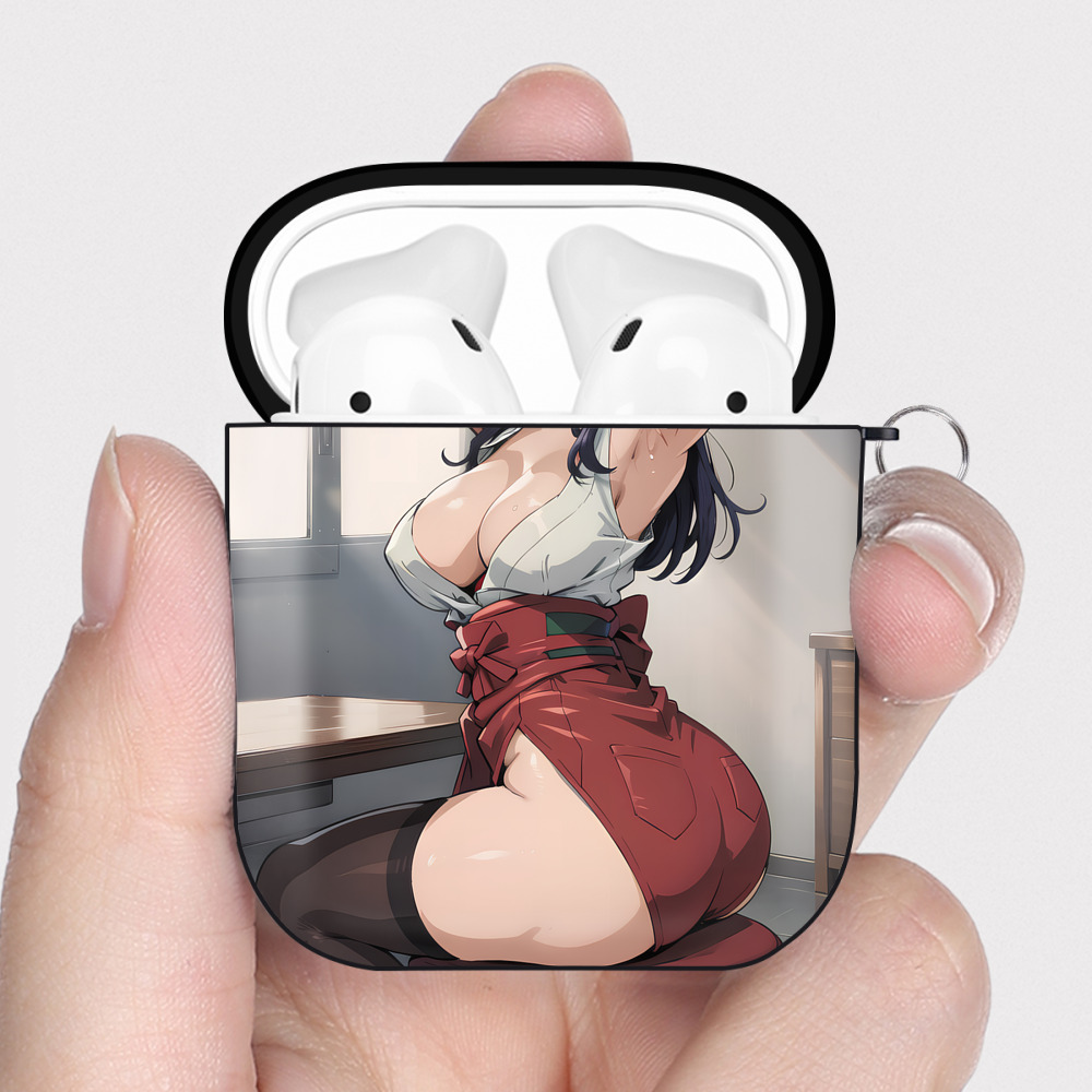 （画像用） EVA 新世紀エヴァンゲリオン AirPods 第2世代保護ケース ハードシェル ブラック 耐衝撃・防指紋・カラビナ付き