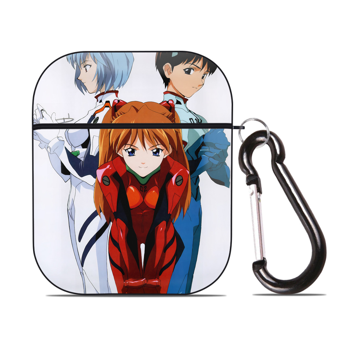 （画像用） EVA 新世紀エヴァンゲリオン AirPods 第2世代保護ケース ハードシェル ブラック 耐衝撃・防指紋・カラビナ付き