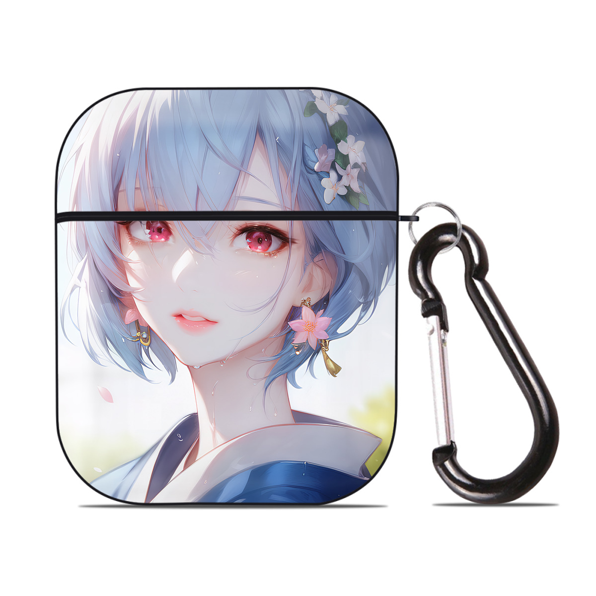 （画像用） EVA 新世紀エヴァンゲリオン AirPods 第2世代保護ケース ハードシェル ブラック 耐衝撃・防指紋・カラビナ付き