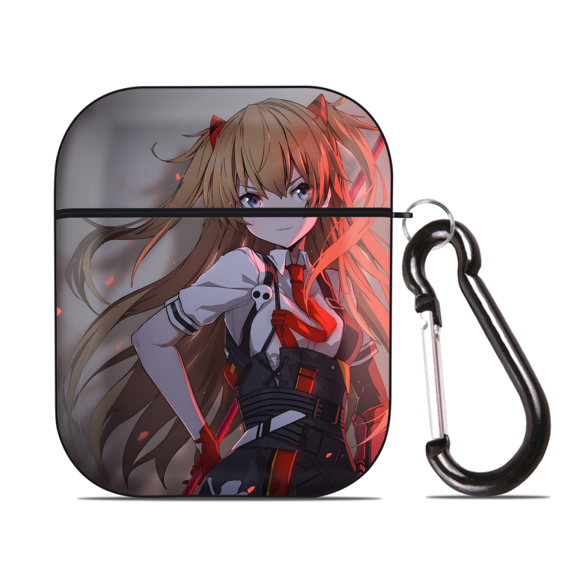 （画像用） EVA 新世紀エヴァンゲリオン AirPods 第2世代保護ケース ハードシェル ブラック 耐衝撃・防指紋・カラビナ付き