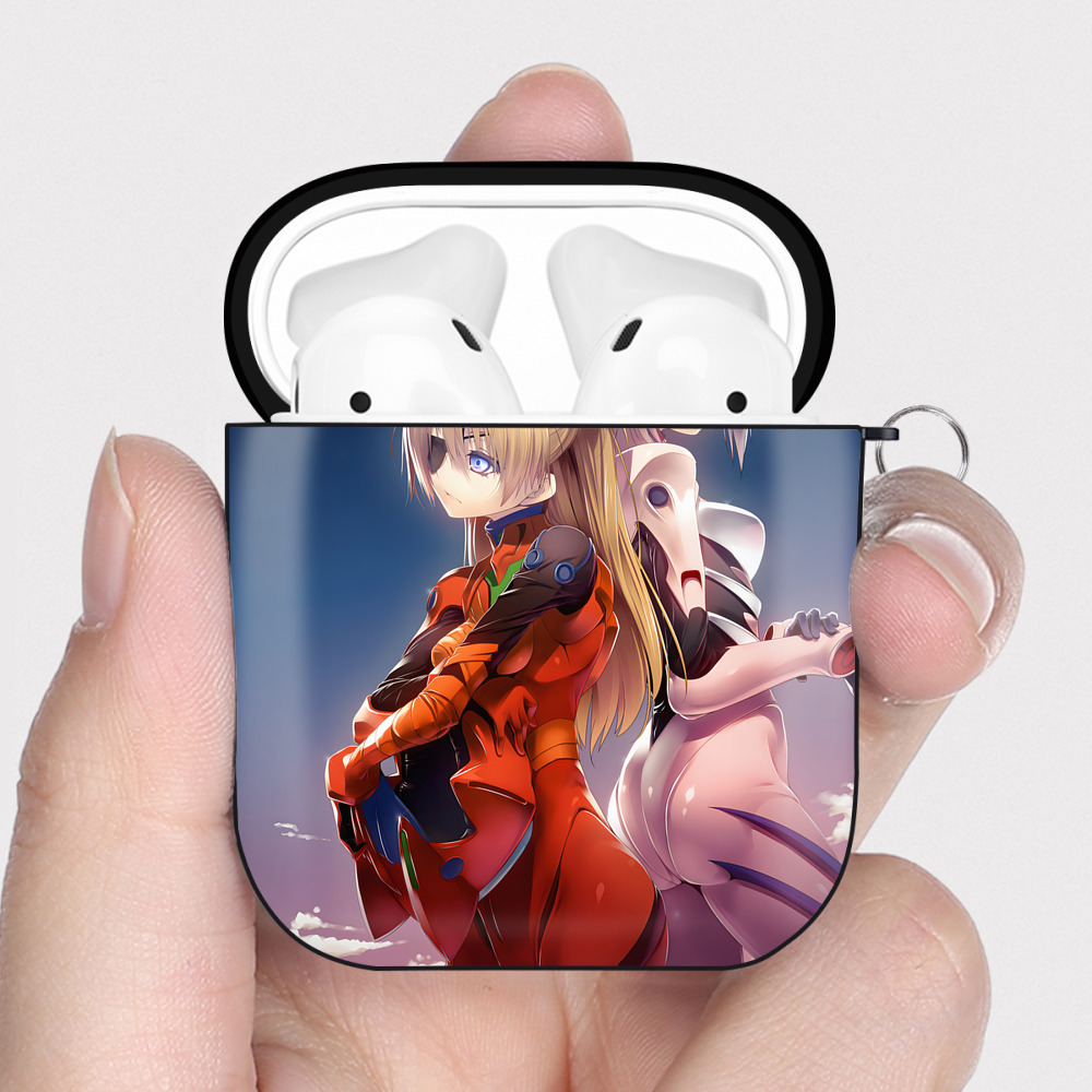 （画像用） EVA 新世紀エヴァンゲリオン AirPods 第2世代保護ケース ハードシェル ブラック 耐衝撃・防指紋・カラビナ付き