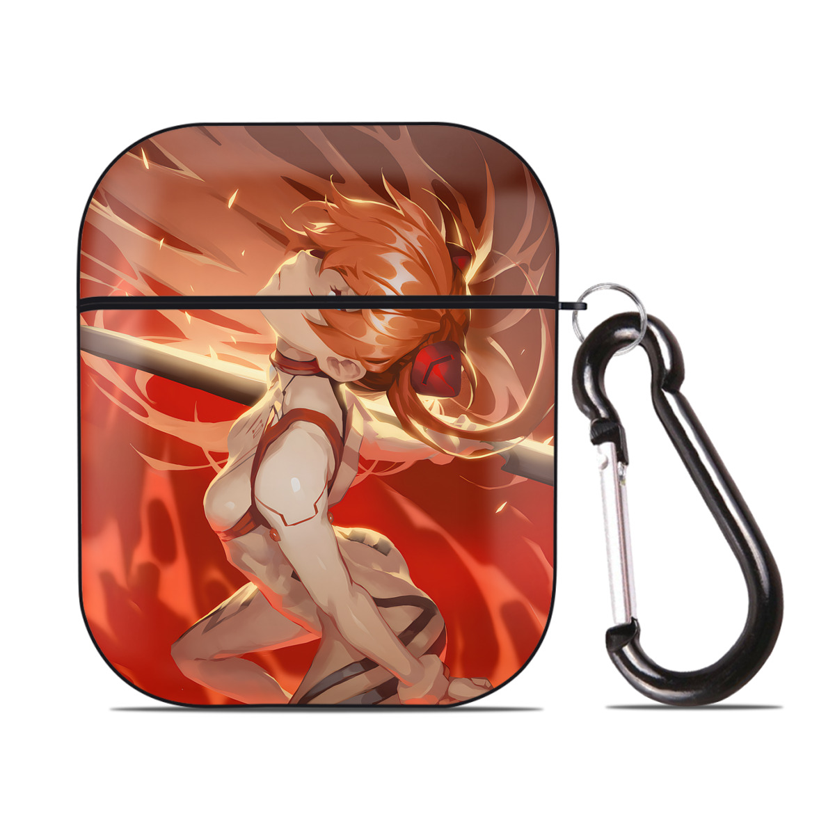 （画像用） EVA 新世紀エヴァンゲリオン AirPods 第2世代保護ケース ハードシェル ブラック 耐衝撃・防指紋・カラビナ付き