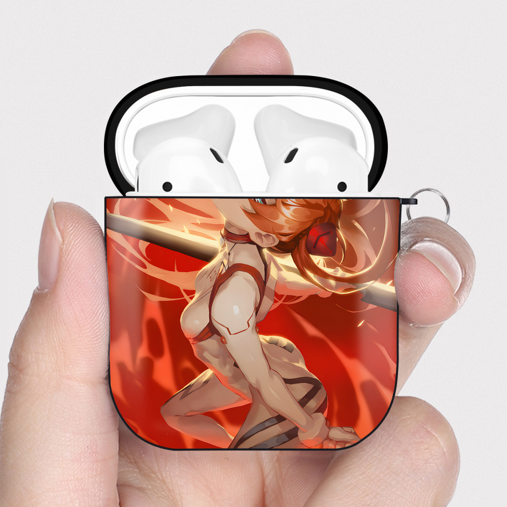 （画像用） EVA 新世紀エヴァンゲリオン AirPods 第2世代保護ケース ハードシェル ブラック 耐衝撃・防指紋・カラビナ付き