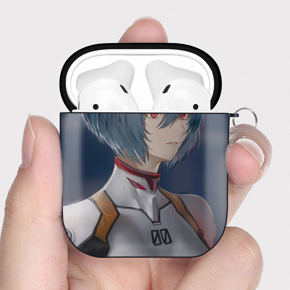 （画像用） EVA 新世紀エヴァンゲリオン AirPods 第2世代保護ケース ハードシェル ブラック 耐衝撃・防指紋・カラビナ付き