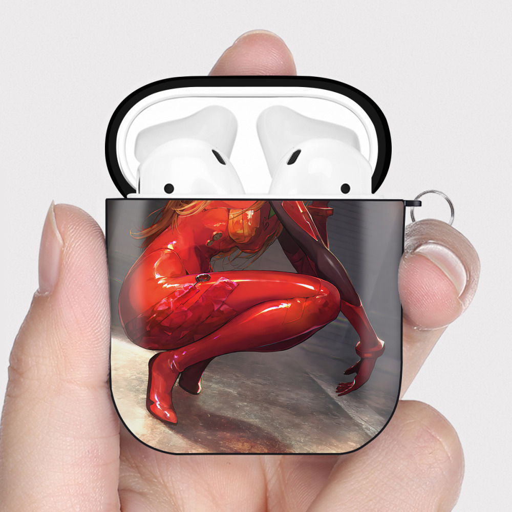 （画像用） EVA 新世紀エヴァンゲリオン AirPods 第2世代保護ケース ハードシェル ブラック 耐衝撃・防指紋・カラビナ付き