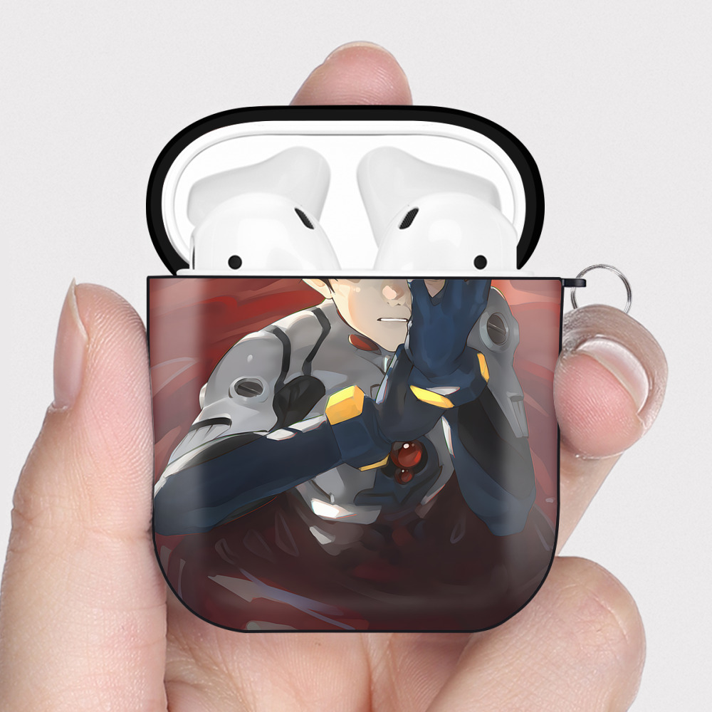 （画像用） EVA 新世紀エヴァンゲリオン AirPods 第2世代保護ケース ハードシェル ブラック 耐衝撃・防指紋・カラビナ付き