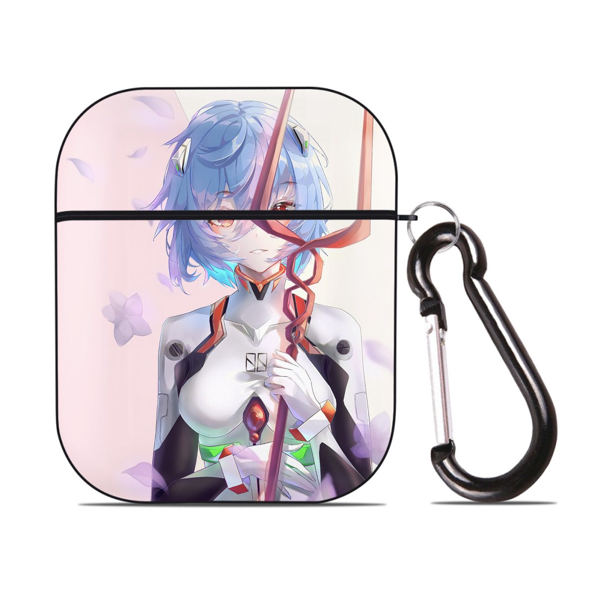 （画像用） EVA 新世紀エヴァンゲリオン AirPods 第2世代保護ケース ハードシェル ブラック 耐衝撃・防指紋・カラビナ付き