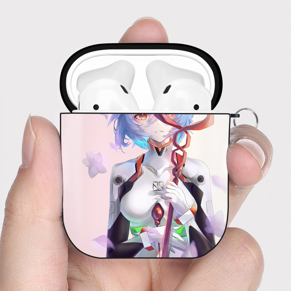 （画像用） EVA 新世紀エヴァンゲリオン AirPods 第2世代保護ケース ハードシェル ブラック 耐衝撃・防指紋・カラビナ付き