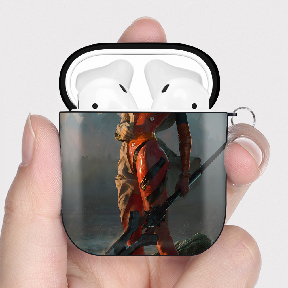 （画像用） EVA 新世紀エヴァンゲリオン AirPods 第2世代保護ケース ハードシェル ブラック 耐衝撃・防指紋・カラビナ付き