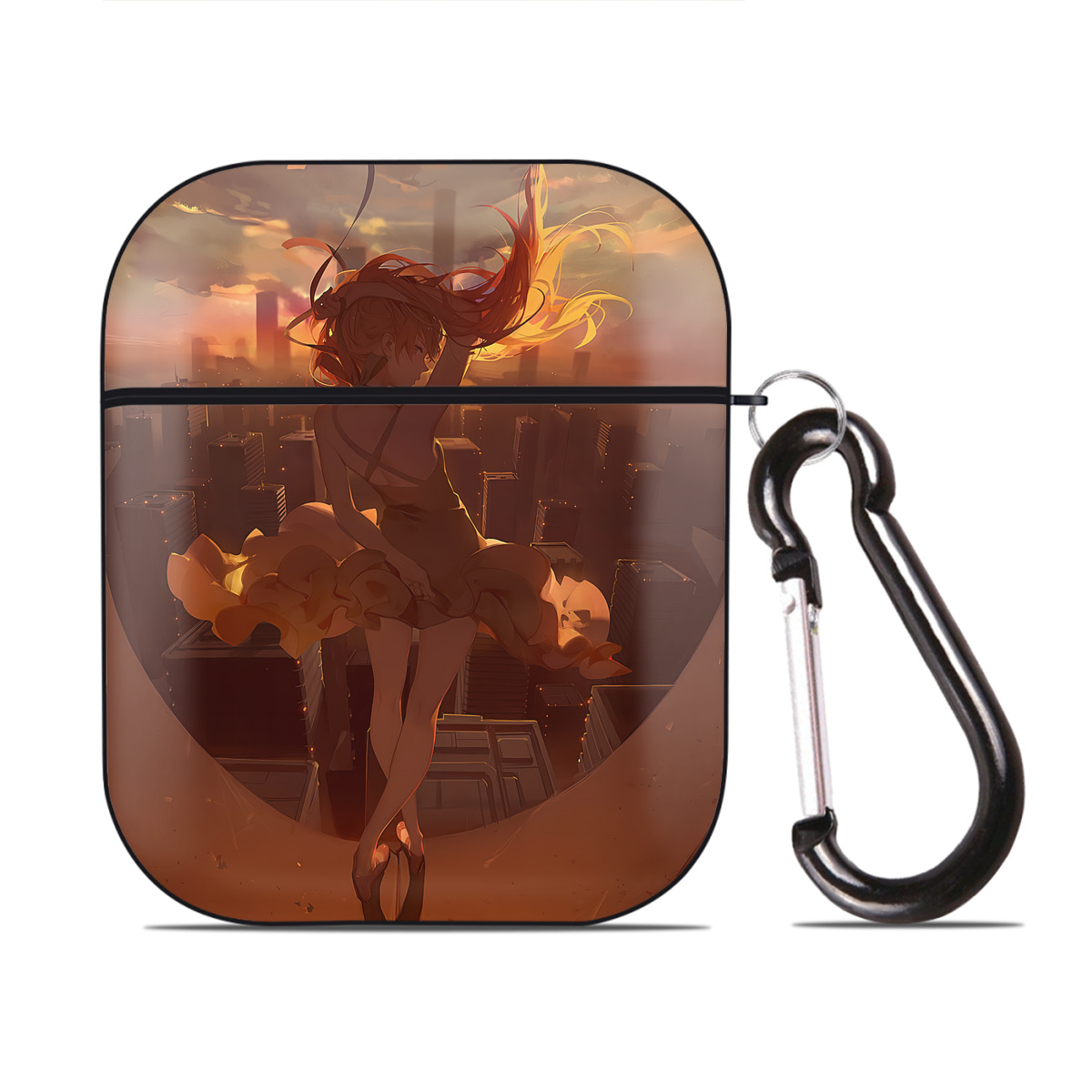 （画像用） EVA 新世紀エヴァンゲリオン AirPods 第2世代保護ケース ハードシェル ブラック 耐衝撃・防指紋・カラビナ付き