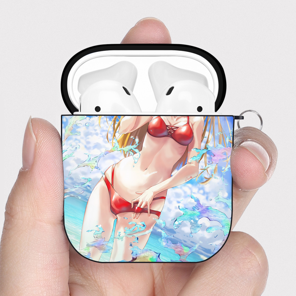 （画像用） EVA 新世紀エヴァンゲリオン AirPods 第2世代保護ケース ハードシェル ブラック 耐衝撃・防指紋・カラビナ付き