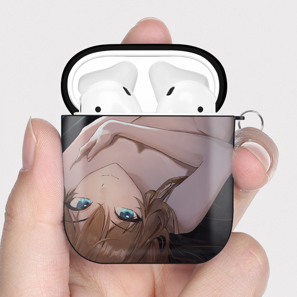 （画像用） EVA 新世紀エヴァンゲリオン AirPods 第2世代保護ケース ハードシェル ブラック 耐衝撃・防指紋・カラビナ付き