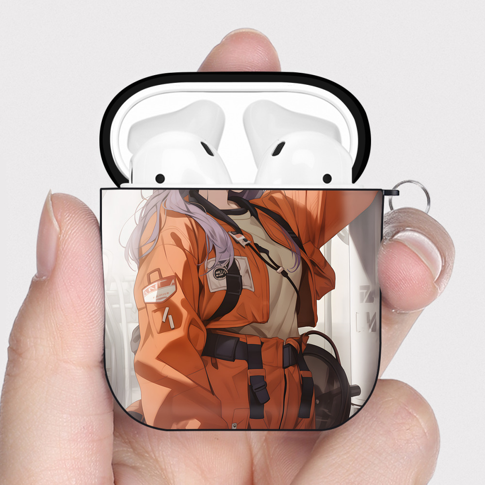（画像用） EVA 新世紀エヴァンゲリオン AirPods 第2世代保護ケース ハードシェル ブラック 耐衝撃・防指紋・カラビナ付き