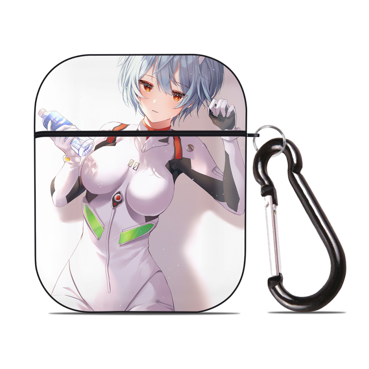 （画像用） EVA 新世紀エヴァンゲリオン AirPods 第2世代保護ケース ハードシェル ブラック 耐衝撃・防指紋・カラビナ付き