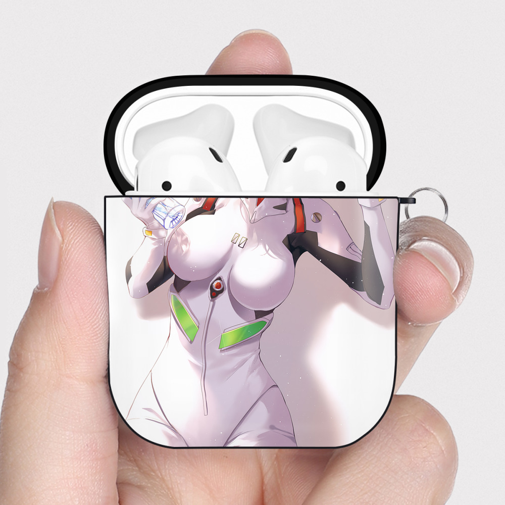 （画像用） EVA 新世紀エヴァンゲリオン AirPods 第2世代保護ケース ハードシェル ブラック 耐衝撃・防指紋・カラビナ付き