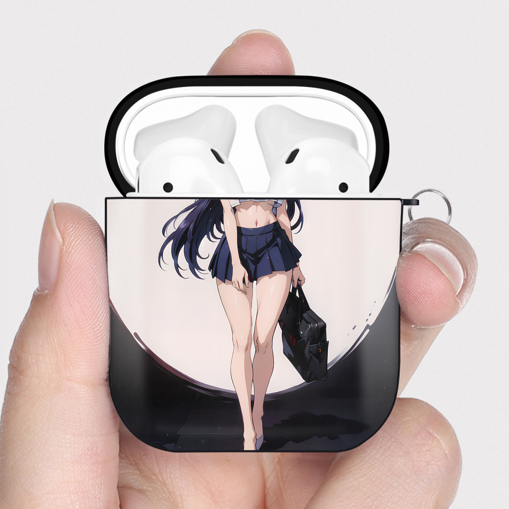 （画像用） EVA 新世紀エヴァンゲリオン AirPods 第2世代保護ケース ハードシェル ブラック 耐衝撃・防指紋・カラビナ付き
