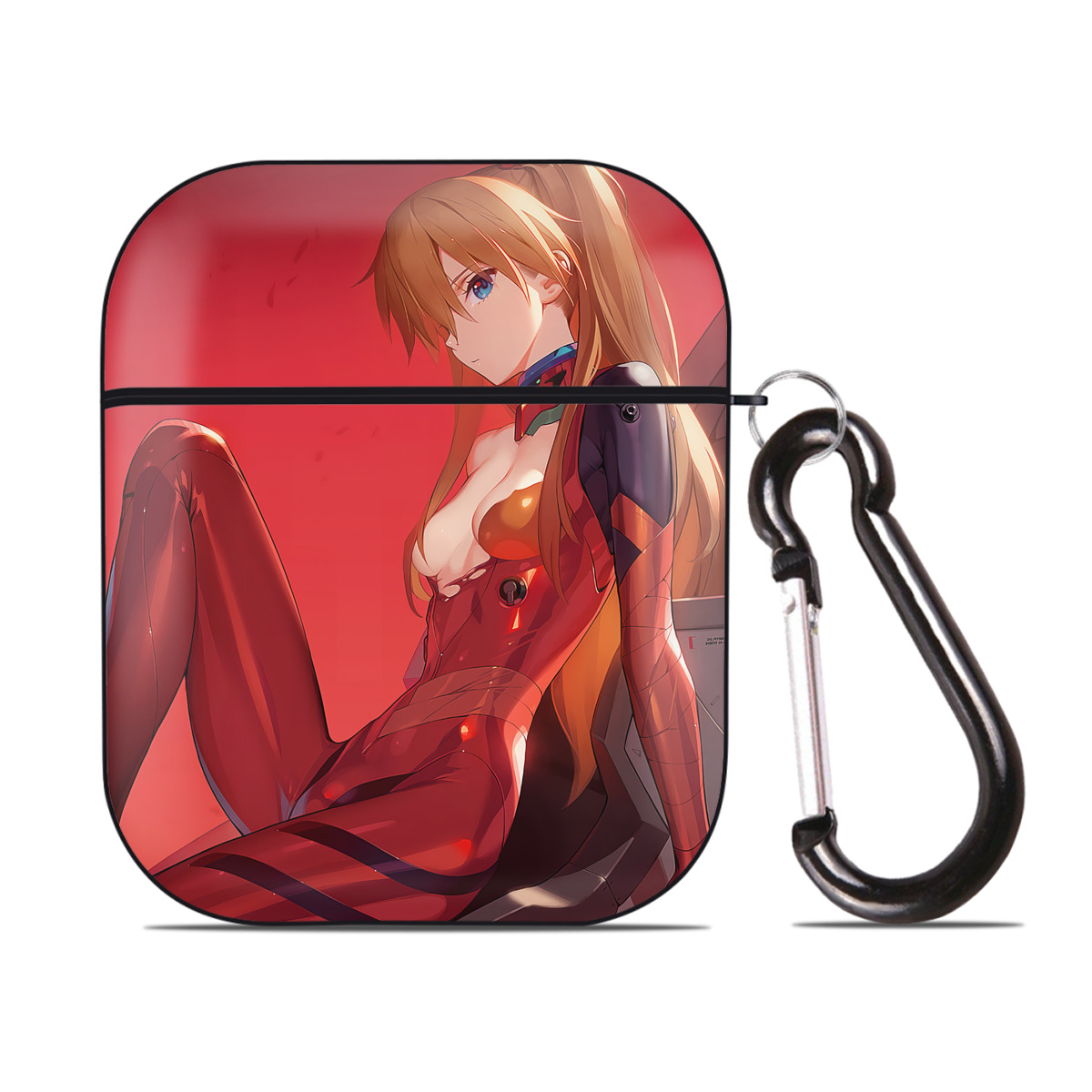 （画像用） EVA 新世紀エヴァンゲリオン AirPods 第2世代保護ケース ハードシェル ブラック 耐衝撃・防指紋・カラビナ付き