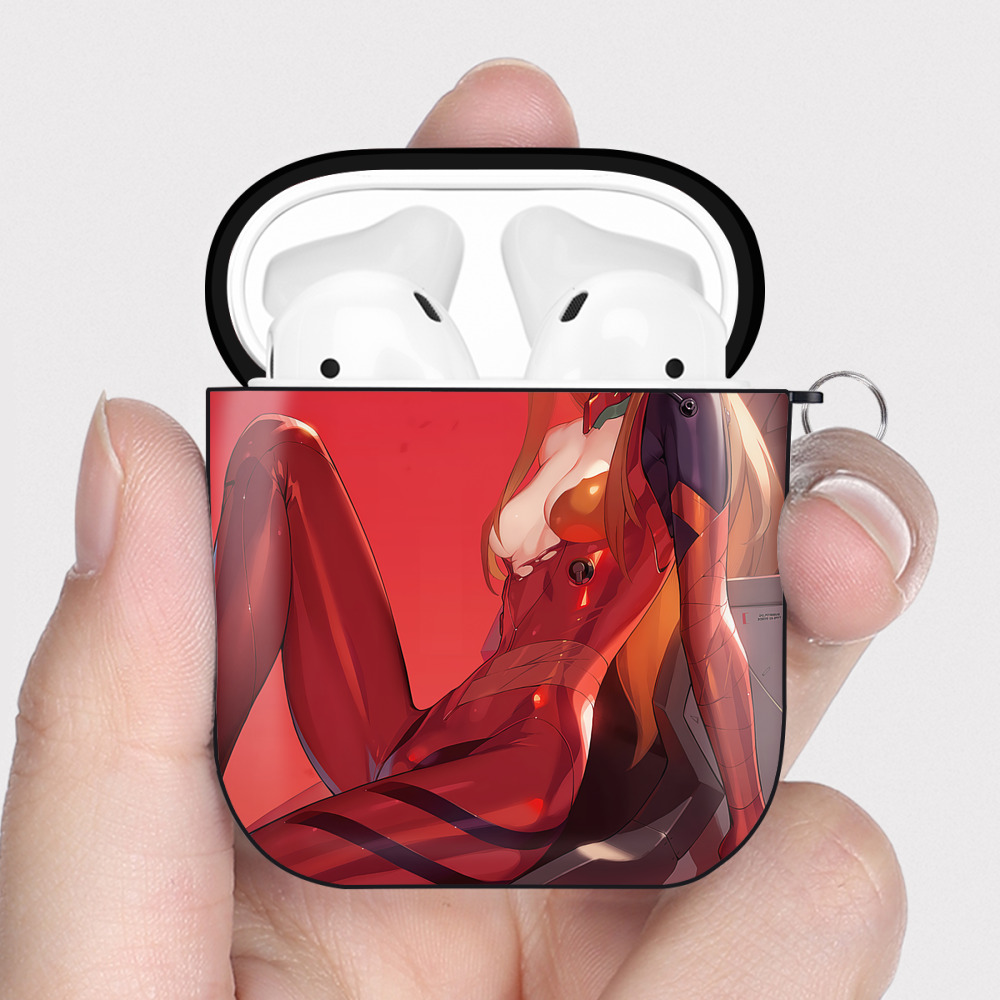 （画像用） EVA 新世紀エヴァンゲリオン AirPods 第2世代保護ケース ハードシェル ブラック 耐衝撃・防指紋・カラビナ付き