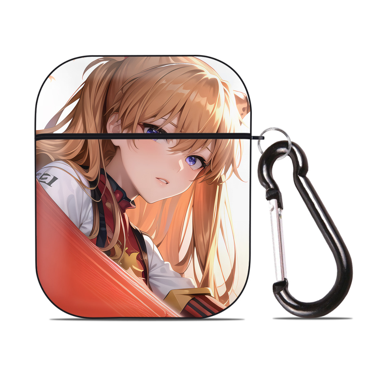 （画像用） EVA 新世紀エヴァンゲリオン AirPods 第2世代保護ケース ハードシェル ブラック 耐衝撃・防指紋・カラビナ付き